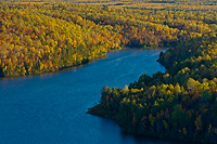 Autumn Forest, Foggy Bogs and Lake Superior Shoreline, Porcupine Mountains Wilderness State Park and Environs, Michigan